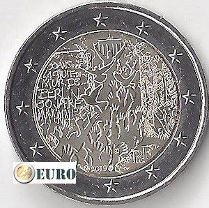 2 Euro Frankrijk 2019 Val Berlijnse Muur UNC 2euroherdenkingsmunten