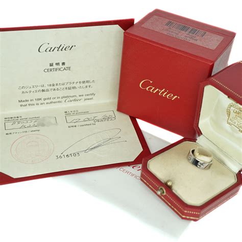 質屋かんてい局オンラインショップ Cartier【カルティエ】ラブリング 指輪 K18wg ホワイトゴールド 18金 750 約95号