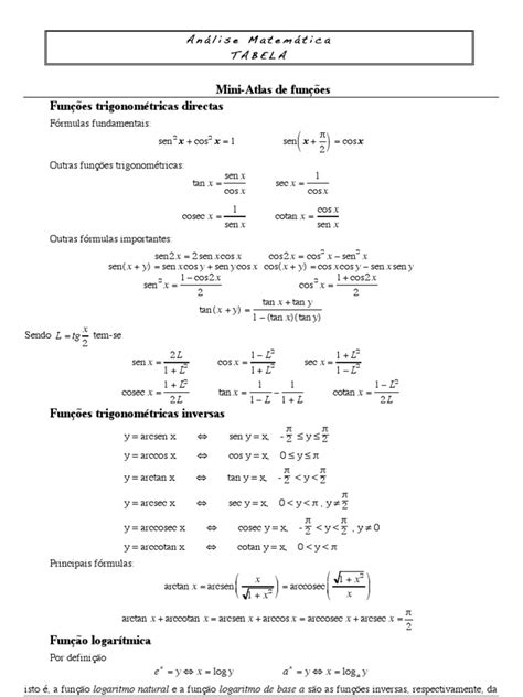 PDF Tabela Trigonometria DOKUMEN TIPS