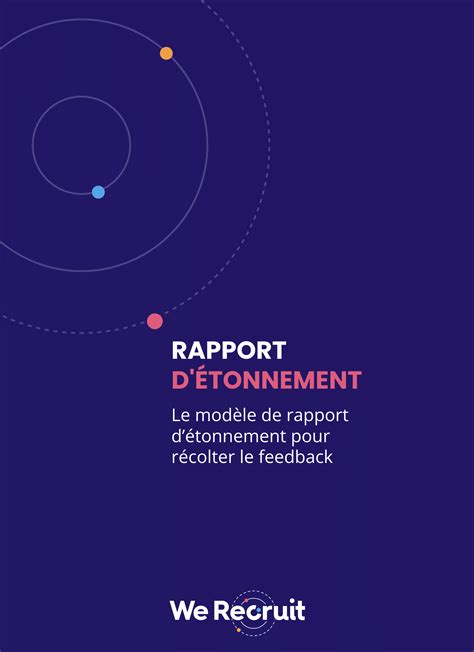 Un Modèle De Rapport D étonnement à Télécharger We Recruit