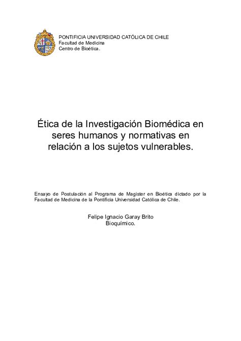 Doc Garay F 2014 Ética De La Investigación Resumen Normativo