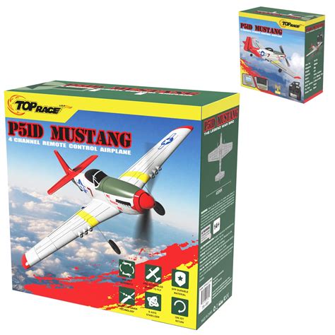 Top Race Remote Control Airplane Rc Plane Channel Ready To Fly Rc