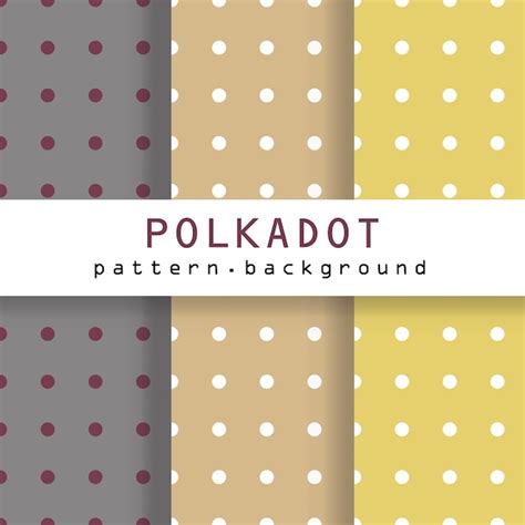 Premium Vector Polkadot Pattern Set