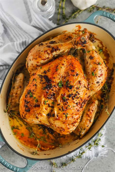 Garlic Butter Roast Chicken Spend With Pennies