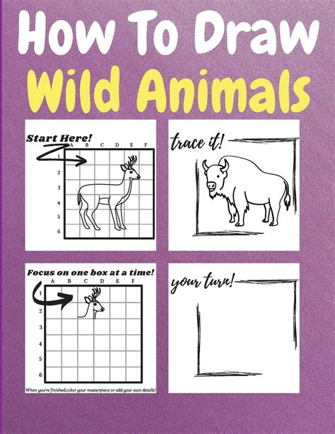 Buy How To Draw Wild Animals: A Step by Step Coloring and Activity Book ...