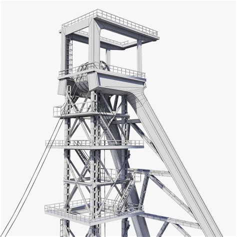 Headframe De Miner A Modelo D Max C D Fbx Obj Free D