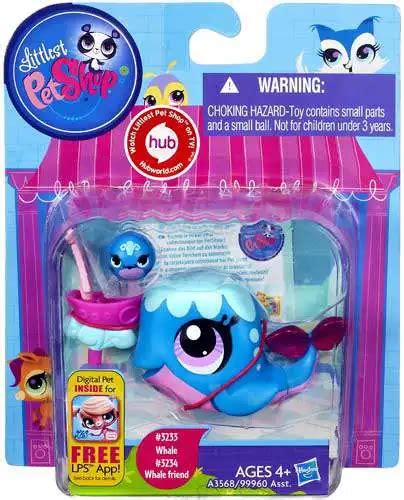 Littlest Pet Shop Whale Whale Friend Figure 2 Pack 3233 3234 Hasbro