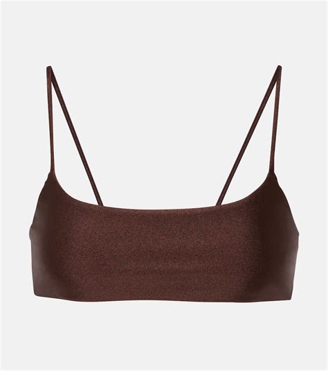 Muse Bikini Top In Brown Jade Swim Mytheresa