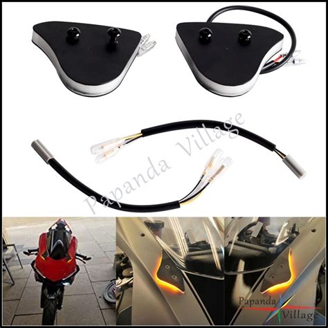 Para Yamaha R1 R1s R1m 2015 2019 Motocicleta Bloco De Espelho Fora Led