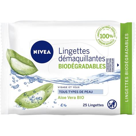 NIVEA Lingettes démaquillantes biodégradables visage et yeux tous types