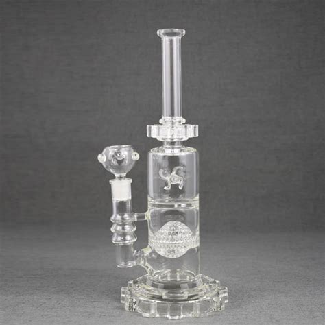 Inch Hand Blown Shower Head Perc Recycled Glass Water Pipe Hookah