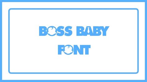 Boss Baby Font Free Download