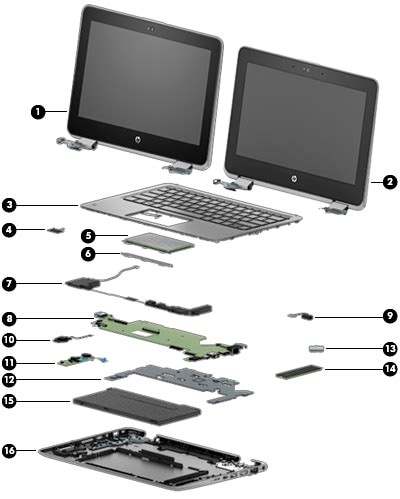 HP ProBook X360 11 G3 EE Notebook PC Illustrated Parts HP Customer