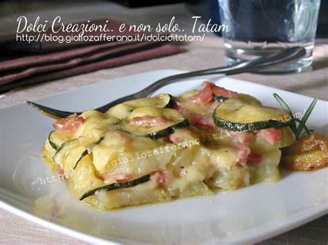 Tortino Di Patate E Zucchine Al Forno Con Mortadella