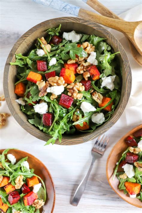 Roasted Sweet Potato And Beet Salad The Produce Moms