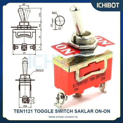 TEN1121 Toggle Switch Saklar ON ON Single Pole Double Throw TEN 1121