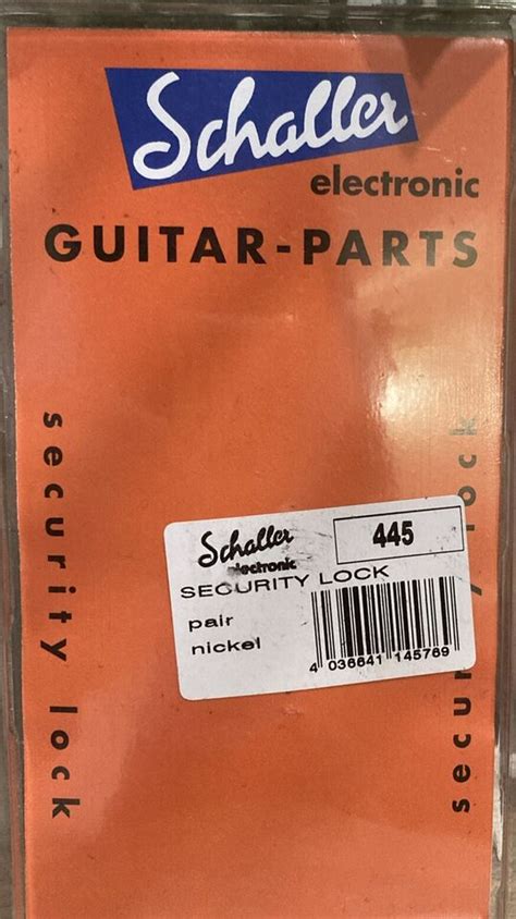 Genuine Schaller NICKEL S Lock Guitar Strap Locks Pair Set Made In