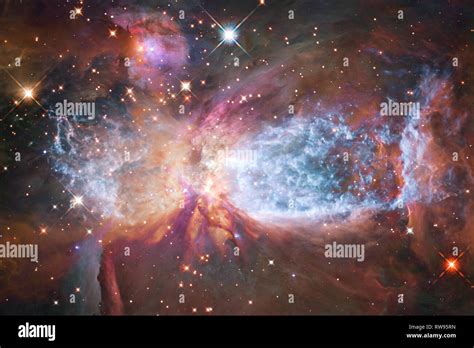 Nebulae and many stars in outer space. Elements of this image furnished by NASA Stock Photo - Alamy