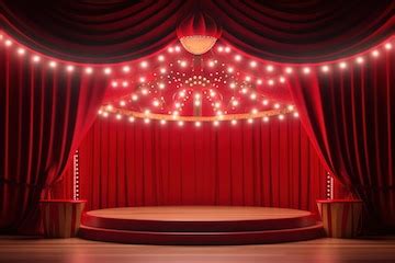 Premium Photo | Circus stage lighting curtain theater