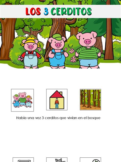 Cuento Los 3 Cerditos Pictogramas Pdf