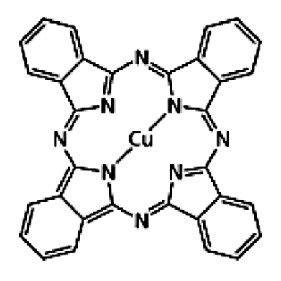 The Chemical Structure Of Copper Phthalocyanine Blue Pigment