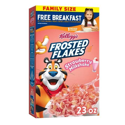 Kellogg S Frosted Flakes Strawberry Milkshake Cold Breakfast Cereal 23 Oz