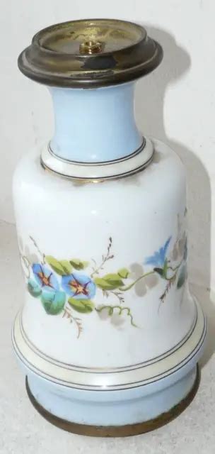 PIED DE LAMPE A Pétrole En Porcelaine Vieux Paris Décor Floral EUR 10