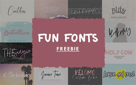 20 Free Fun Fonts Bundle Otf And Ttf Fonts Inkydeals