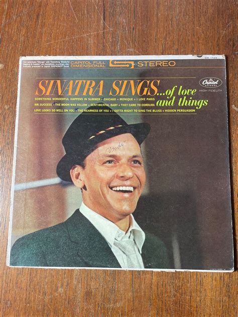 Frank Sinatra Sinatra Sings Of Love And Things Lp Vinyl Record