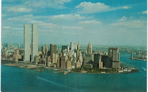 Nyc World Trade Center Aerial Looking North 1975 New York City