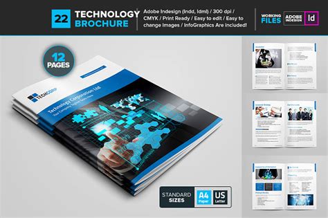 Technology Brochure Template 22 ~ Brochure Templates on Creative Market