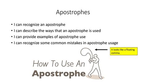 Apostrophes I Can Recognize An Apostrophe Ppt Download