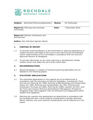 Fillable Online Democracy Rochdale Gov Services Environment And Local