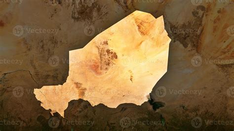 4K Niger Territory Map in Africa, High Resolution Satellite View