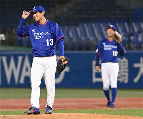 ドラフト上位候補の東京ガス・益田武尚、ヤクルト村上から三振奪う Npb11球団スカウト視察 アマ野球写真ニュース 日刊スポーツ