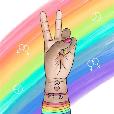 Lesbian Hand Symbol Vectors And Illustrations For Free Download Freepik