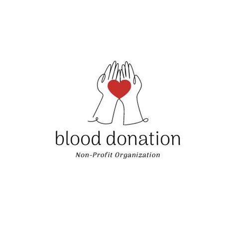 the logo for blood donation is shown with two hands holding a red heart ...