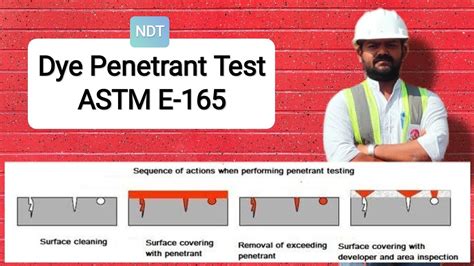 Dye Penetrant Test Test On Welding ASTM E 165 Liquid Penetrant Test