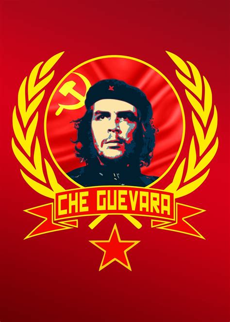 Che Guevara Poster Picture Metal Print Paint By Filip Hellman