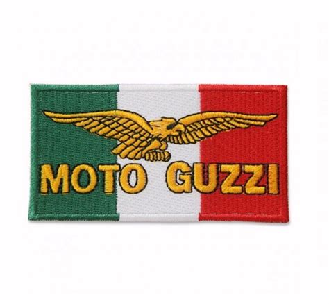 Moto Guzzi Flag Motorcycle Embroidered Iron On Sew On Patch