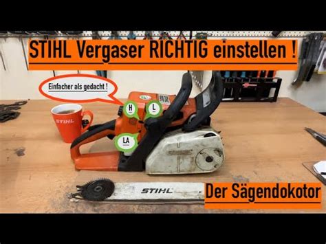 STIHL aus ebay Vergaser RICHTIG einstellen stihl kettensäge