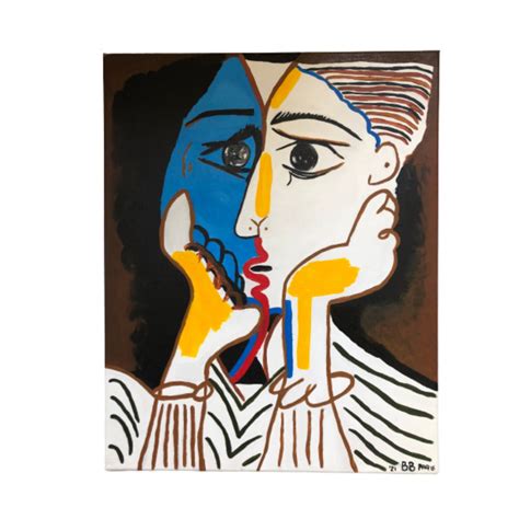 Painting Cubism Picasso Contemporary Reproduction Etsy