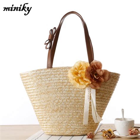 2016 Luxury Handbags Women Bags Designer Fashion Summer Totes Straw Bag