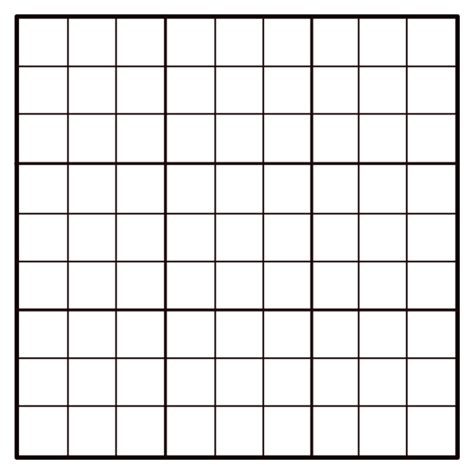 Clipart 9×9 Empty Sudoku Grid Sudoku Puzzles Printable