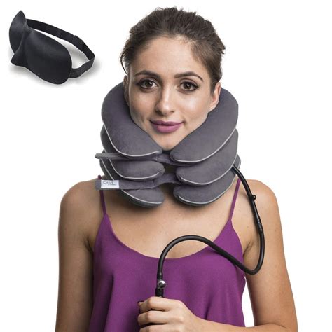 Cervical Neck Traction Device Inflatable Collar Brace Adjustable Neck