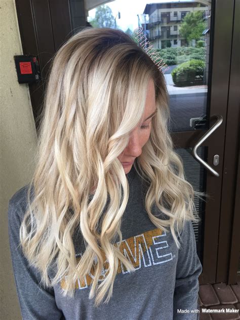 Blonde Balayage Root Stretch From Platinum Blonde Hair Blonde