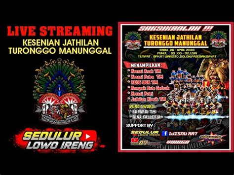 Live Streaming Pentas Seni Jathilan Turonggo Manunggal Youtube