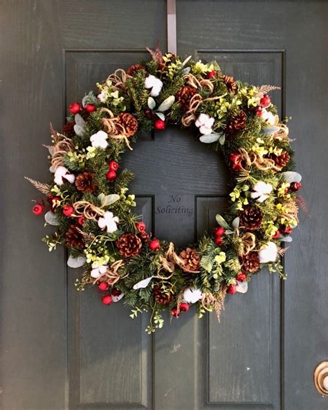 Christmas Wreath Christmas Wreaths For Front Door Christmas Etsy