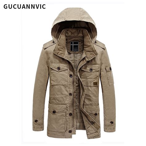 Winter New Arrival Mens Casual Hooded Multi Pocket Jacket Mens Cotton