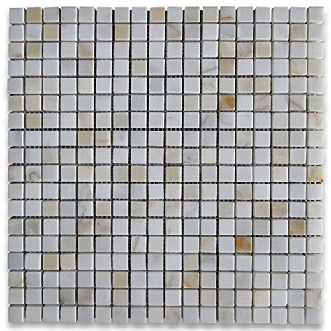 Buy Calacatta Gold Italian Calcutta Marble Square Mosaic Tile 5 8 X 5 8